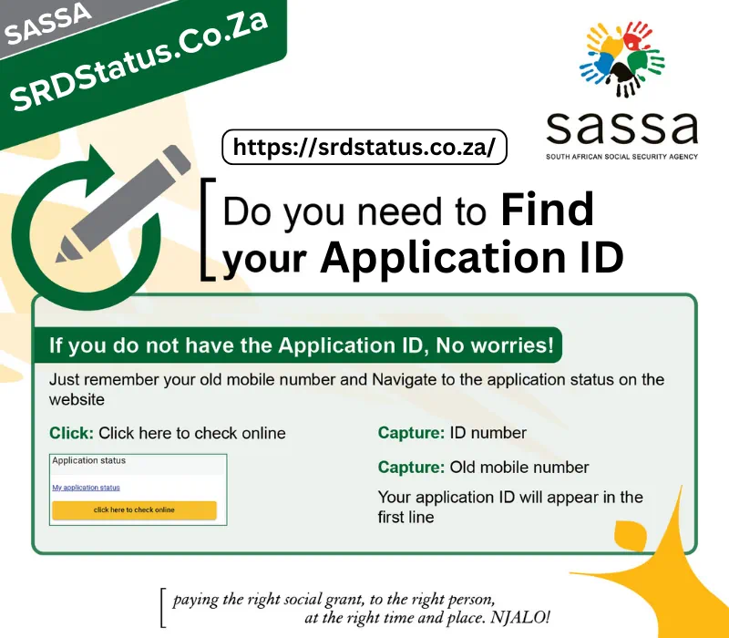 Check SASSA Application ID Online 2 Check SASSA Application ID Online Infographics on How to Find using Old Cell Phone Number